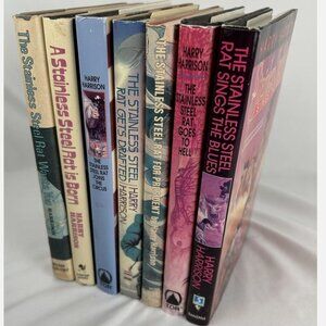 Stainless Steel Rat Harry Harrison Lot Of 7 HC/DJ Book Club Editions 1972-1999